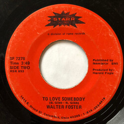 Walter Foster I'm Going Home / To Love Somebody USED VINYL 7INCH 45 RPM SINGLE