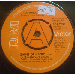 Jack Jones Games Of Magic Vinyl 7" USED