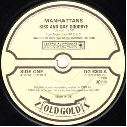 Manhattans Kiss And Say Goodbye USED VINYL 7INCH 45 RPM