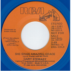Gary Stewart She Sings Amazing Grace / Cold Turkey USED VINYL 7INCH 45 RPM PROMO