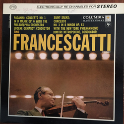 Zino Francescatti Concerto No.1 In D Major Op. 6 / Concerto No. 3 In B Minor Op. 61 Vinyl LP USED