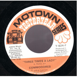Commodores Three Times A Lady / Too Hot Ta Trot USED VINYL 7INCH SINGLE REISSUE 45 RPM