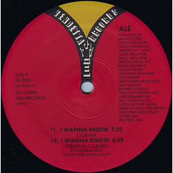 Alé I Wanna Know USED VINYL 12INCH 33 S RPM