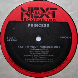 Princess Say I'm Your Number One USED VINYL 12INCH 45 RPM
