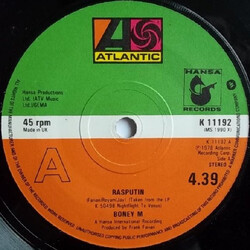 Boney M. Rasputin USED VINYL 7INCH 45 RPM SINGLE STEREO