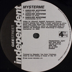 Mysterme & DJ 20/20 Unsolved Mysterme VINYL 12" USED