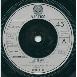 Kraftwerk Autobahn USED VINYL 7INCH 45 RPM SINGLE