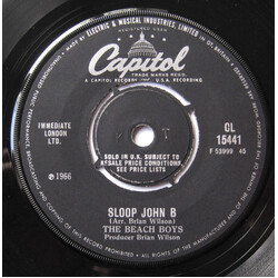 The Beach Boys Sloop John B VINYL 7" USED
