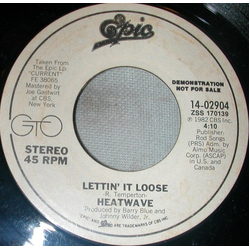 Heatwave Lettin' It Loose Vinyl 7" USED