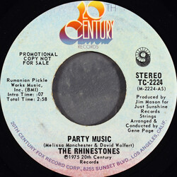 The Fabulous Rhinestones Party Music USED VINYL 7INCH 45 RPM PROMO STEREO MONO