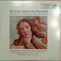 Boston Symphony Orchestra Munch Conducts Wagner Vinyl LP USED