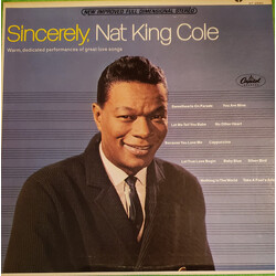 Nat King Cole Sincerely, Nat King Cole Vinyl LP USED