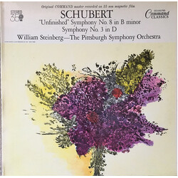Franz Schubert / William Steinberg / The Pittsburgh Symphony Orchestra "Unfinished" Symphony No. 8 In B Minor / Symphony No. 3 In D Vinyl LP USED