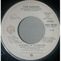 The Korgis Young 'N' Russian USED VINYL 7INCH 45 RPM PROMO STEREO MONO