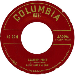 Harry James And His Orchestra Palladium Party / Ruby USED VINYL 7INCH 45 RPM SINGLE