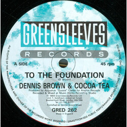 Dennis Brown / Cocoa Tea To The Foundation USED VINYL 12INCH 45 RPM