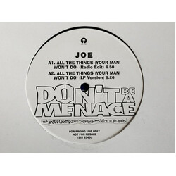 Joe / The Island Inspirational All-Stars All The Things (Your Man Won't Do) USED VINYL 12INCH PROMO