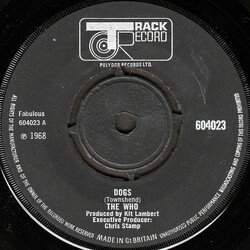 The Who Dogs USED VINYL 7INCH 45 RPM SINGLE
