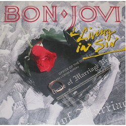 Bon Jovi Living In Sin USED VINYL 12INCH 33 S RPM EP STEREO