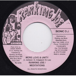 Ranking Joe / The Meditations More Love & Unity USED VINYL 7INCH 45 RPM