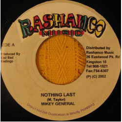 Mikey General Nothing Last USED VINYL 7INCH 45 RPM