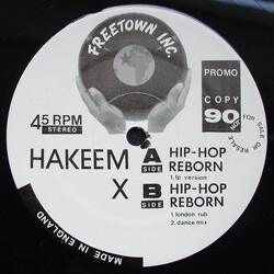 Hakeem X Hip-Hop Reborn USED VINYL 12INCH 45 RPM PROMO