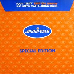 Todd Terry / Martha Wash / Jocelyn Brown Keep On Jumpin' USED VINYL 12INCH 33 S RPM SINGLE SPECIAL EDITION