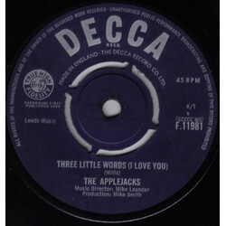 The Applejacks Three Little Words (I Love You) USED VINYL 7INCH 45 RPM SINGLE