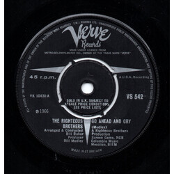 The Righteous Brothers Go Ahead And Cry USED VINYL 7INCH SINGLE