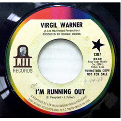 Virgil Warner I'm Running Out / Next To Her USED VINYL 7INCH 45 RPM PROMO