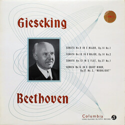 Walter Gieseking / Ludwig van Beethoven Sonatas Nos. 9, 10, 13 And 14 Vinyl LP USED