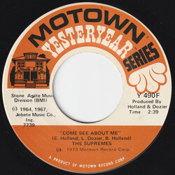 The Supremes Come See About Me / Love Is Like An Itching In My Heart USED VINYL 7INCH 45 RPM