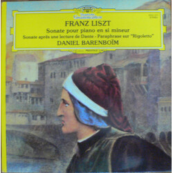 Franz Liszt / Daniel Barenboim Sonate Pour Piano En Si Mineur - Sonate Après Une Lecture De Dante - Paraphrase Sur "Rigoletto" Vinyl LP USED
