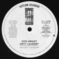 Don Henley Dirty Laundry USED VINYL 12INCH PROMO