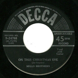 The Mills Brothers On This Christmas Eve USED VINYL 7INCH 45 RPM SINGLE