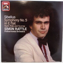 Jean Sibelius / Sir Simon Rattle / Philharmonia Orchestra Symphony No.5 In E Flat / Night Ride And Sunrise Vinyl LP USED