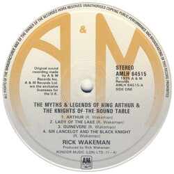 Rick Wakeman The Myths And Legends Of King Arthur And The Knights Of The Round Table Vinyl LP USED