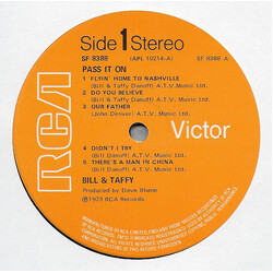 Bill & Taffy Danoff Pass It On Vinyl LP USED