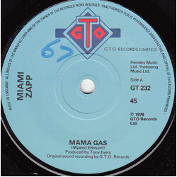 Myami Zapp Mama Gas USED VINYL 7INCH 45 RPM SINGLE