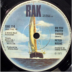 Peter Noone Oh You Pretty Things USED VINYL 7INCH 45 RPM SINGLE