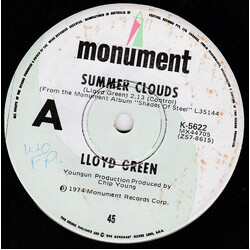 Lloyd Green Summer Clouds / Seaside USED VINYL 7INCH 45 RPM SINGLE