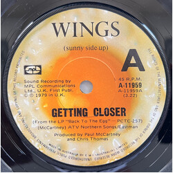 Paul McCartney & Wings Getting Closer USED VINYL 7INCH 45 RPM SINGLE STEREO
