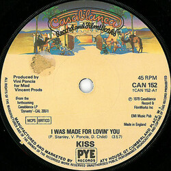 Kiss I Was Made For Lovin' You VINYL 7" USED
