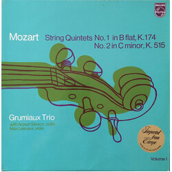 Wolfgang Amadeus Mozart / Grumiaux Trio / Arpad Gérecz / Max Lesueur String Quintets No. 1 In B Flat, K. 174 / No. 2 In C Minor, K. 515  Volume 1 Viny