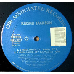 Keisha Jackson U Needa Lover USED VINYL 12INCH 33 S RPM