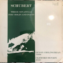 Levon Chilingirian / Clifford Benson Schubert Three Sonatinas For Violin And Piano Vinyl LP USED
