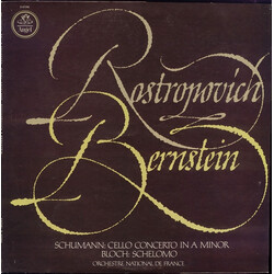 Mstislav Rostropovich / Leonard Bernstein / Orchestre National De France / Robert Schumann / Ernest Bloch Concerto In A Minor /  Schelomo Vinyl LP USE