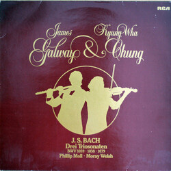 James Galway / Kyung-Wha Chung / Johann Sebastian Bach / Phillip Moll / Moray Welsh Drei Sonaten BWV 1038 - 1039 - 1079 Vinyl LP USED