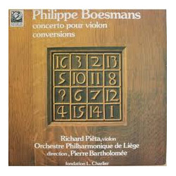 Philippe Boesmans / Richard Piéta / Orchestre Philharmonique De Liège / Pierre Bartholomée Concerto Pour Violon / Conversions Vinyl LP USED