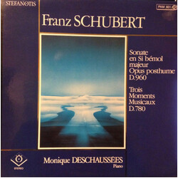Franz Schubert / Monique Deschaussées Sonate En Si Bémol Majeur Opus Posthume D. 960 / Trois Moments Musicaux D. 780 Vinyl LP USED